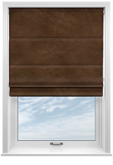 Odessa Velvet, Espresso - Twist&Fit Roman Blind